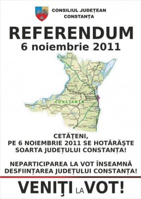 Consiliul Judeţean se pregăteşte pentru referendum cu afişe şi apeluri pe Internet